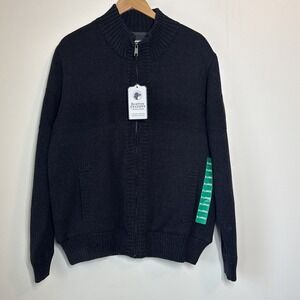 Boston Traders Mens Size XL Luxury Knit Full Zip Fleece Lined Sweater Jacket NWT